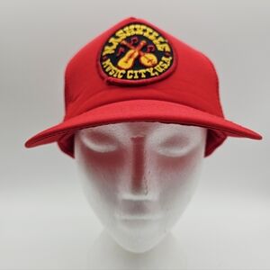 VINTAGE | "Nashville Music City USA" mesh trucker snapback cap hat